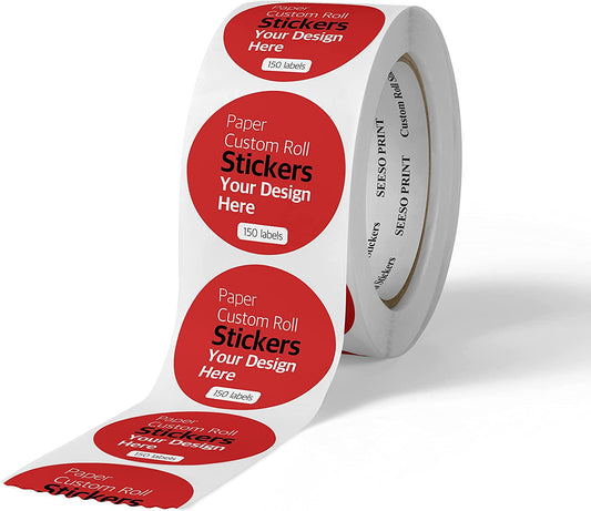 Custom Gloss Paper Roll Labels. Any Shape and Any Size