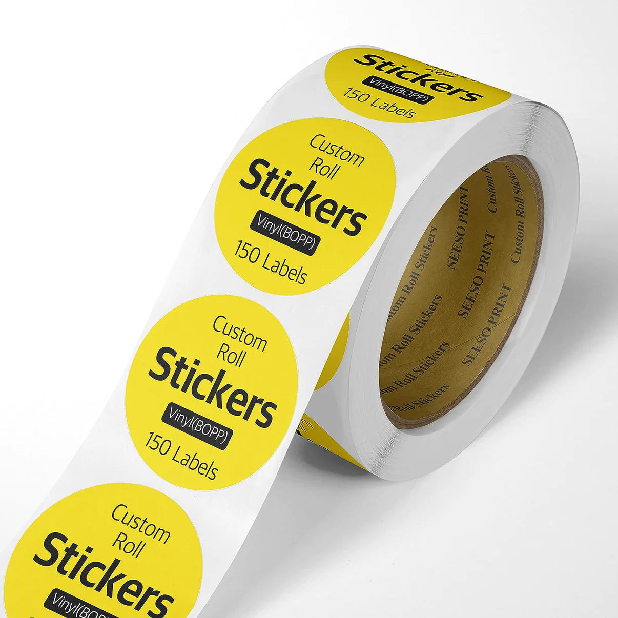 Custom BOPP Vinyl Paper Roll Labels. Any Shape and Any Size