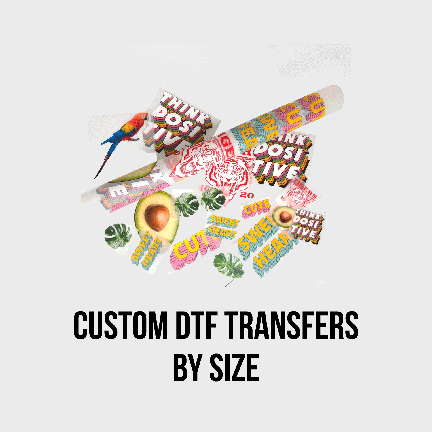 Custom DTF Transfers by Size